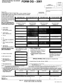 Form Oq - Oregon Quarterly Tax Report - 2001