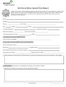 Fillable Girl Scout Silver Award Final Report Form Printable pdf
