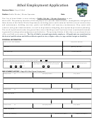 Athol Employment Application Printable pdf