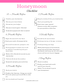 Honeymoon Planning Checklist