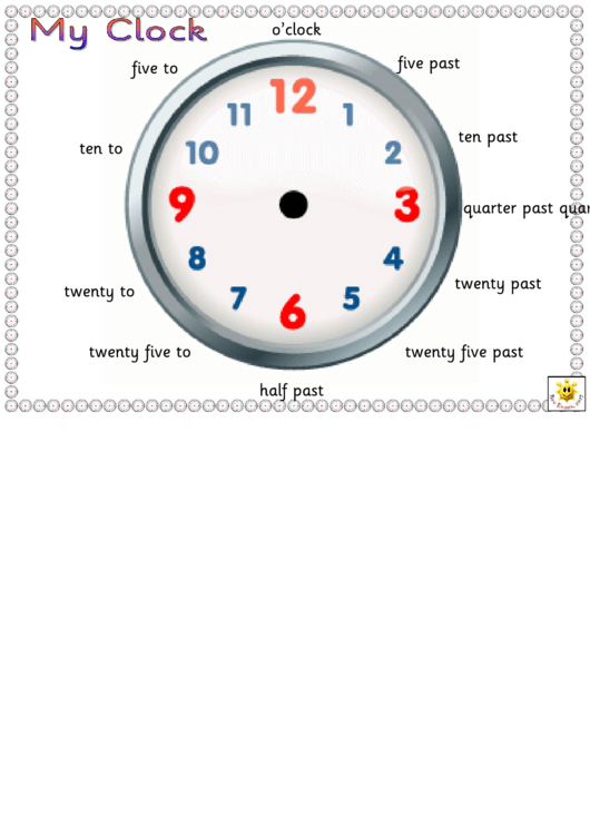 My Clock Poster Template Printable pdf