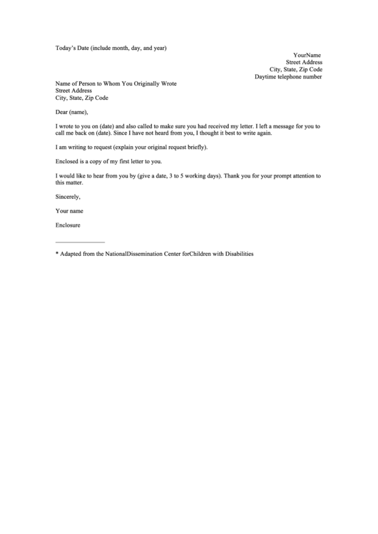 Request Letter Sample Printable pdf