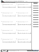 Comparing Fractions To Decimals With Number Line Worksheet Template With Answer Key