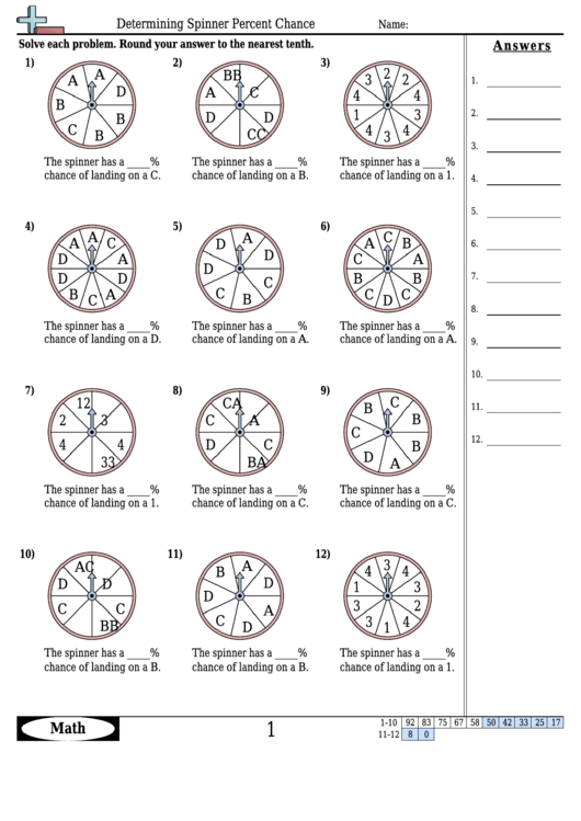 determining-spinner-percent-chance-worksheet-template-with-answer-key