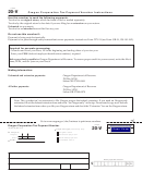 Form 20-v - Oregon Corporation Tax Payment Voucher
