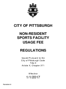 Non-resident Sports Facility Usage Fee Regulations - City Of Pittsburgh - 2017