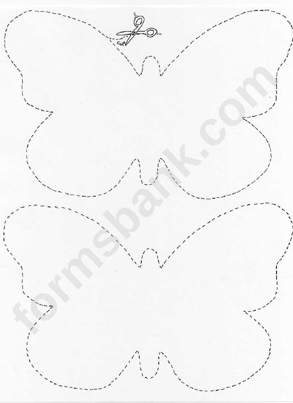 Cut-Out Butterfly Template