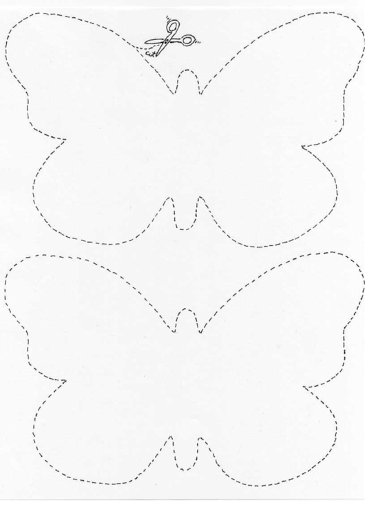 Cut-out Butterfly Template