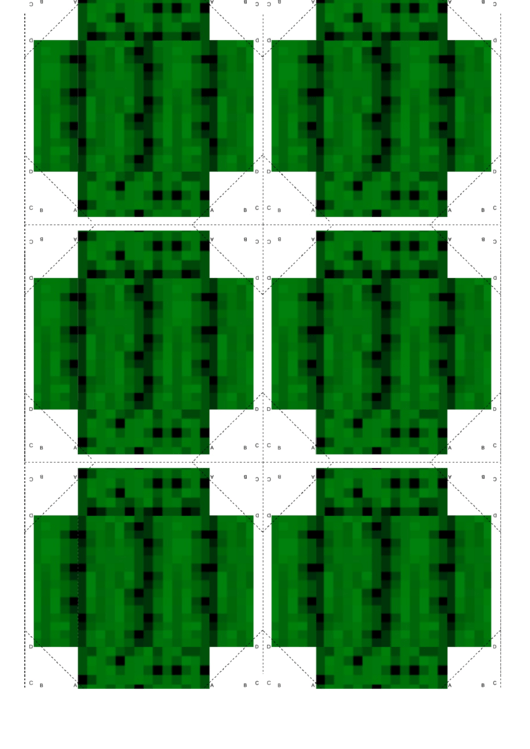 Minecraft Cactus Paper Craft Template Printable pdf