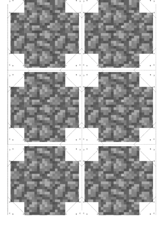 Minecraft Cobblestone Paper Craft Template Printable pdf