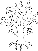 Spooky Tree Pattern Template