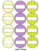 Canning Labels Multicolor Polka Dot Template - 2,5 Inch