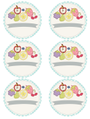 Fruits Round Canning Labels Sheet - 2,5 Inch