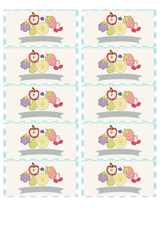 Fillable Fruits Rectangle Canning Labels Sheet - Fillable Printable pdf