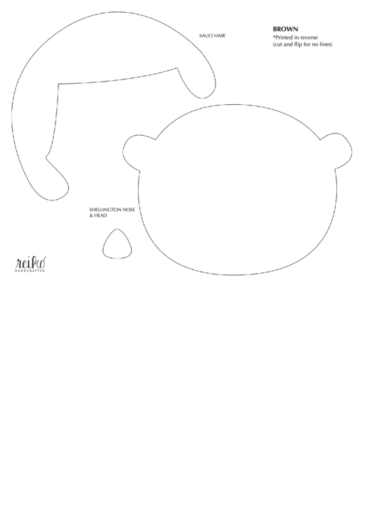 Octonauts Characters Paper Craft Template - Brown printable pdf download