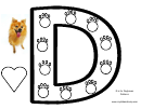 Doghouse Patterns - Letter D Template