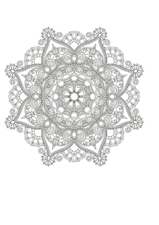 Mandala Coloring Sheet Printable pdf
