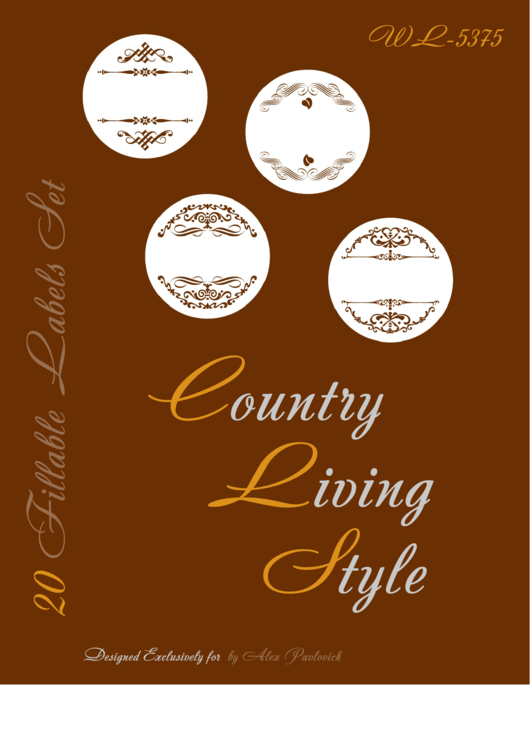 Country Living Style 20 Fillable Labels Templates
