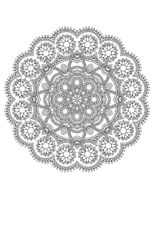 Mandala Coloring Sheet Printable pdf