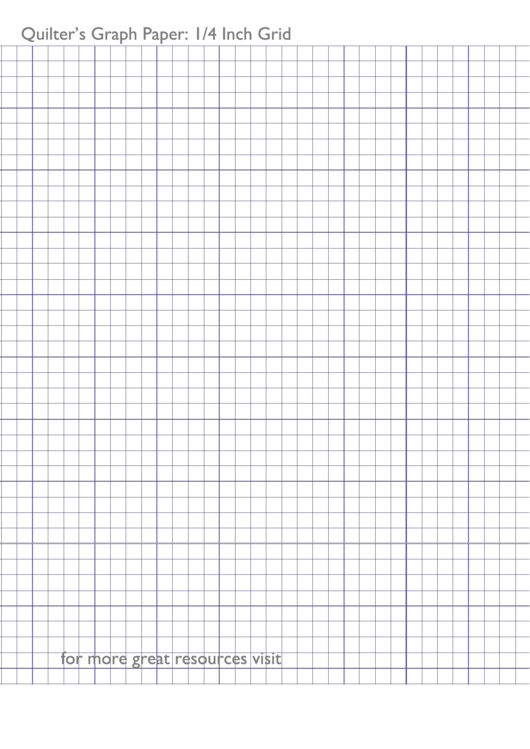 1/4 Inch Grid Graph Paper