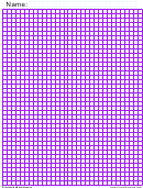 1/4 Inch Purple Blank Graph Paper