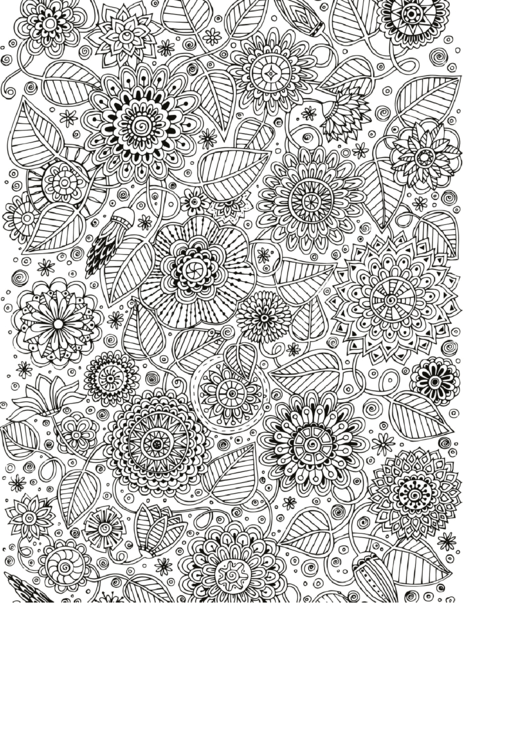 Flower Coloring Sheet Printable pdf