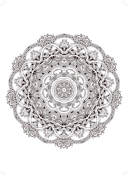 A3 Mandala Coloring Sheet Printable pdf
