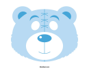 Bear Mask Template - Blue