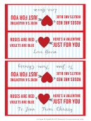 Valentine Bag Toppers Template - Fillable