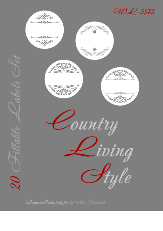 Fillable Country Living Style 20 Fillable Labels Templates Printable pdf