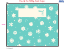 Snowflakes Bag Topper Template