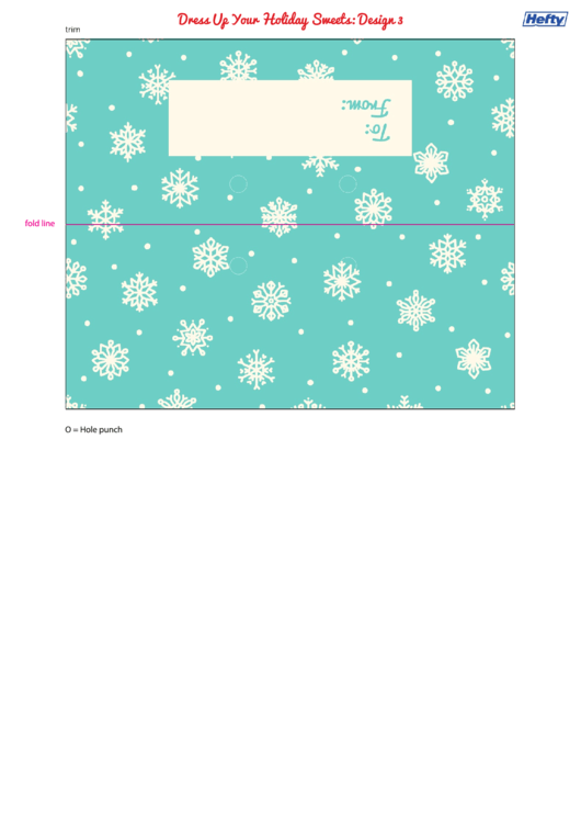 Snowflakes Bag Topper Template Printable pdf