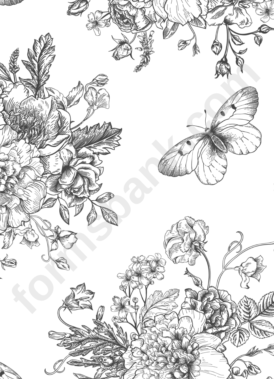 Download A3 Botanics Nature Coloring Sheet Printable Pdf Download