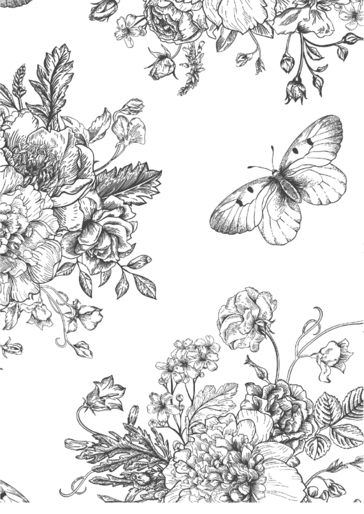 A3 Botanics Nature Coloring Sheet Printable pdf