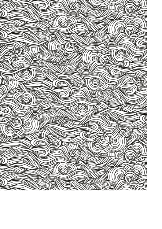 Abstract Waves Hard Coloring Sheet Printable pdf