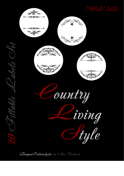 Fillable Country Living Style 20 Fillable Labels Templates Printable pdf