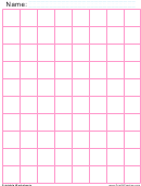 1 Inch Pink Large Graph Paper