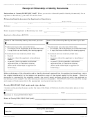 Form Dhcs 0005 - California Receipt Of Citizenship Or Identity Documents - Health And Human Services Agency