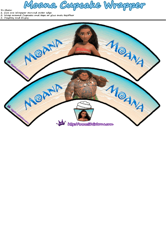 Moana Cupcake Wrapper Printable pdf