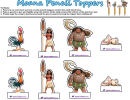 Moana Pencil Toppers Template
