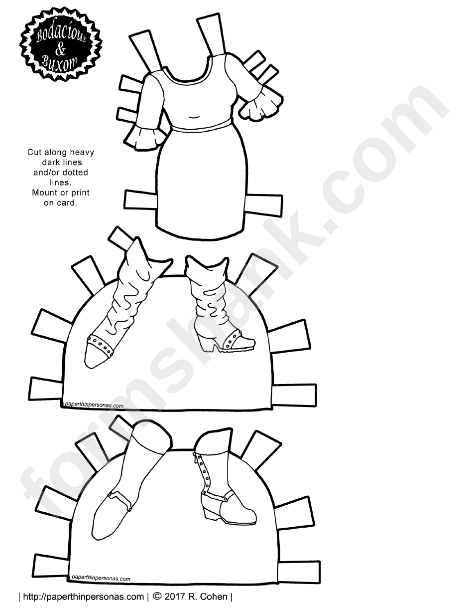 Black & White Dress And Shoes Template