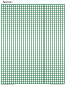 Green Quarter Inch Graph Paper