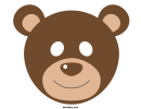 Bear Mask Template - Brown
