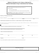 Form Dhcs 0010 - California Affidavit Of Identity For U.s. Citizen Or National For Disabled Individuals Living In Institutional Care Facilities - Health And Human Services Agency