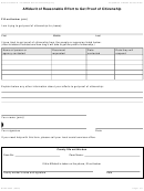 Form Dhcs 0003 - California Affidavit Of Reasonable Effort To Get Proof Of Citizenship - Health And Human Services Agency