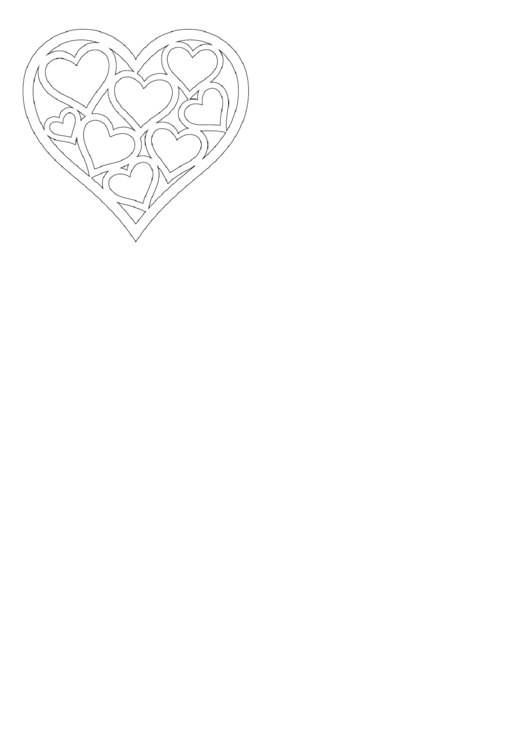 Hearts In Heart Coloring Sheet Printable pdf