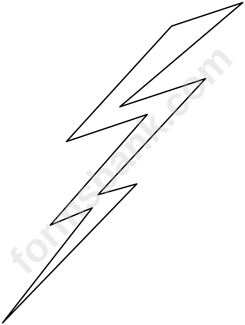 Lightning Bolt Pattern Template