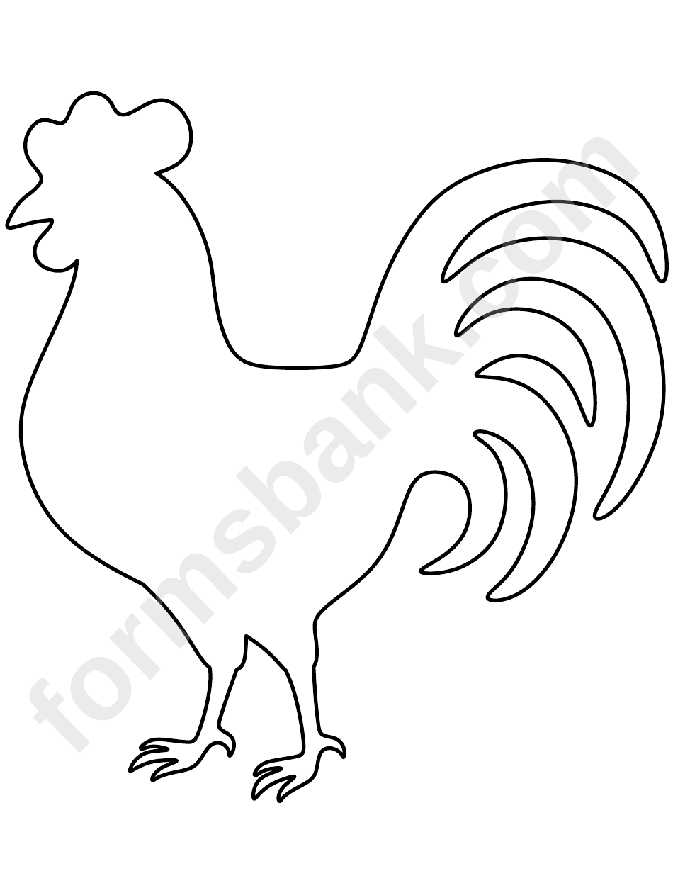 Rooster Pattern Template