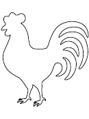 Rooster Pattern Template