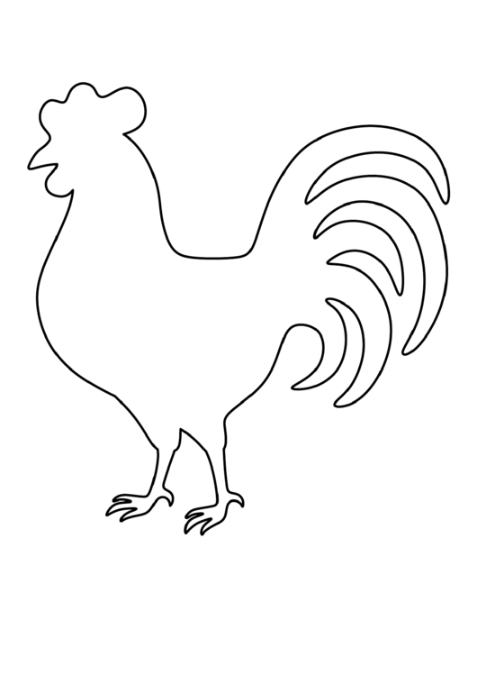 Rooster Pattern Template Printable pdf